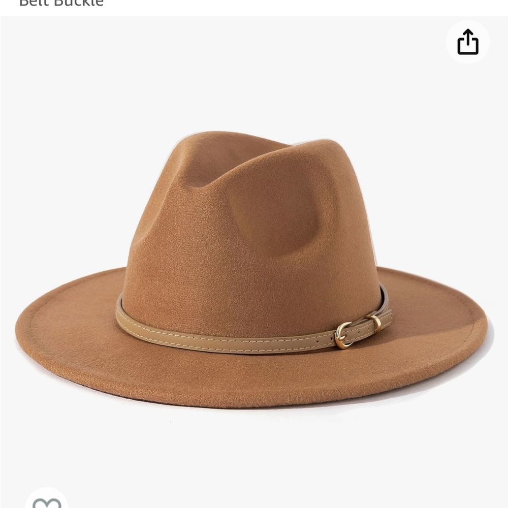 Wide Brim Khaki Felt Fedora